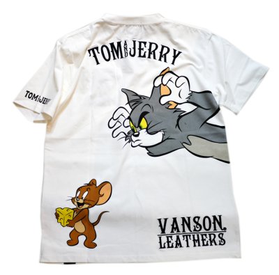 画像2: vanson  (バンソン） tom&jerry コラボ プリント 刺繍  Tシャツ  TJV-2124