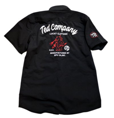 画像1: 再入荷  TEDMAN(テッドマン） ツイルワークシャツ  ワッペン 刺繍  TES-1200
