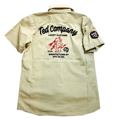 画像2: 再入荷  TEDMAN(テッドマン） ツイルワークシャツ  ワッペン 刺繍  TES-1200
