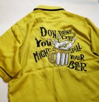 画像3: HOUSTON (ヒューストン） BEER 刺繍 ボーリングシャツ 40825 イエロー (3)