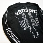 画像5: VANSON (バンソン）X-REY エンボス プリント 長袖Tシャツ (ベア天竺）NVLT-2127 ブラック／ホワイト (5)