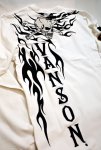 画像4: VANSON (バンソン）トライバルスカル 刺繍 長袖Tシャツ (ベア天竺）NVLT-2117 ホワイト (4)