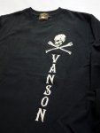 画像4: VANSON (バンソン）トライバルスカル 刺繍 長袖Tシャツ (ベア天竺）NVLT-2117 ブラック (4)