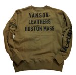 画像2: VANSON (バンソン）フロントポケット付きスウェット 刺繍  裏毛 トレーナー NVSZ-2110 (2)