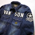 画像3:  VANSON (バンソン） CPOシャツ  中綿入り  NVSL-2107  インディゴ（ ビンテージ加工） (3)