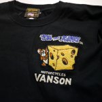 画像5: [  VANSON (バンソン）] tom&jerry コラボ   サガラ刺繍 長袖Tシャツ  TJV-2203 (5)