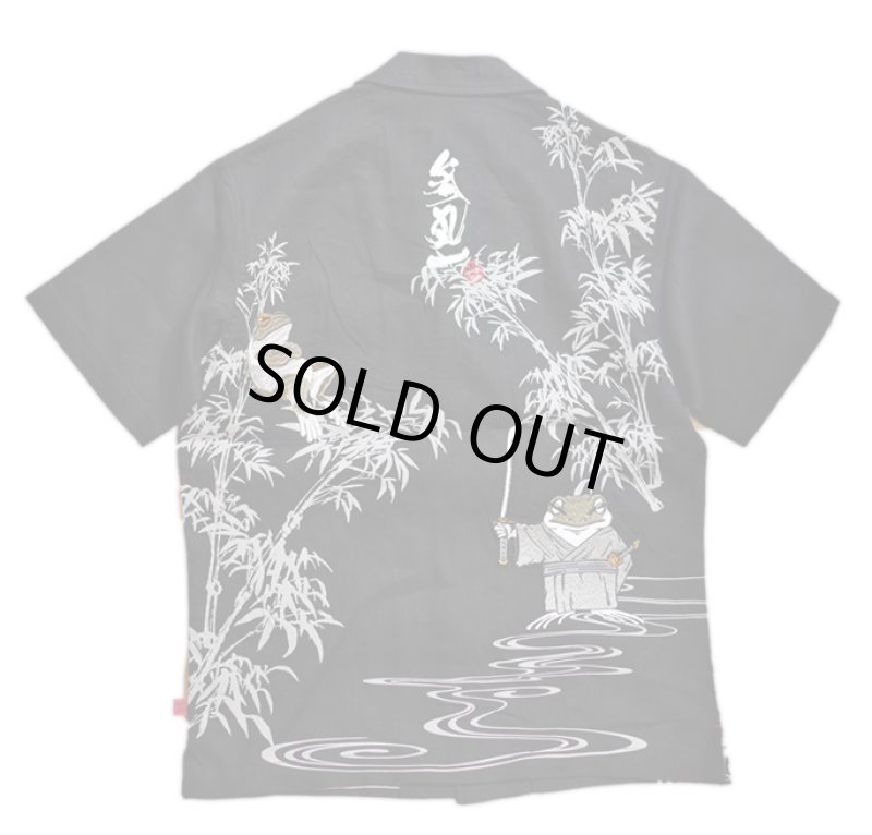 画像11: 参丸一 (サンマルイチ） 蛙侍　半袖シャツ　プリント 刺繍 ST-202106 (11)