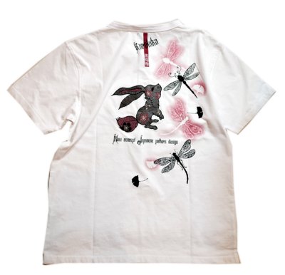 画像1: 再入荷 黒菟華 ( kurotoka ) [ 秋を偲ぶ ] ヘンリーネックTシャツ AL-759016