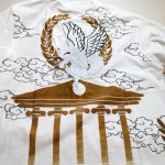 画像4: 今昔 ( KON-JAKU )  [ 神殿にエンジェル ] プリント 刺繍 Tシャツ KJ-26003 (4)