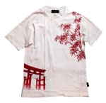 画像13: 今昔 ( KON-JAKU )  [ 狐祈願の社 ] プリント 刺繍 Tシャツ KJ-26002 (13)