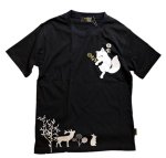画像11: 今昔 ( KON-JAKU )  [ 森の狐 ] プリント 刺繍 Tシャツ KJ-29068 (11)