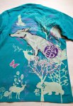 画像5: 今昔 ( KON-JAKU )  [ 森の狐 ] プリント 刺繍 Tシャツ KJ-29068 (5)