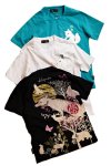 画像1: 今昔 ( KON-JAKU )  [ 森の狐 ] プリント 刺繍 Tシャツ KJ-29068 (1)