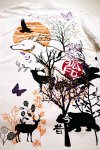 画像9: 今昔 ( KON-JAKU )  [ 森の狐 ] プリント 刺繍 Tシャツ KJ-29068 (9)