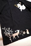 画像15: 今昔 ( KON-JAKU )  [ 森の狐 ] プリント 刺繍 Tシャツ KJ-29068 (15)
