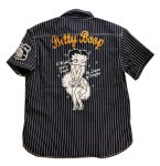 画像1: THE BRAVEMAN / betty boopコラボ  モンローベティー刺繍  デニムシャツ  BBB-2219 ウォバッシュ (1)