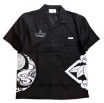 画像3: 喜人 KIJIN    家紋オープンシャツ  KJ-22402  ブラック  (3)