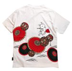 画像6: 今昔 ( KON-JAKU )   [ 琵琶狐と笛狐 ]  プリント 刺繍 Tシャツ　KJ-22001 (6)