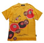 画像3: 今昔 ( KON-JAKU )   [ 琵琶狐と笛狐 ]  プリント 刺繍 Tシャツ　KJ-22001 (3)