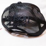 画像3: vanson  ツイル  X-REY 刺繍  メッシュ キャップ NVCP-2204 ブラック／ブラック (3)