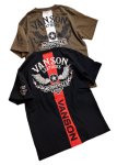 画像1: vanson  (バンソン）プリント  刺繍  Tシャツ  NVST-2215 (1)