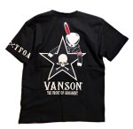 画像1: vanson  (バンソン） / クローズworst コラボ 刺繍 プリント Tシャツ CRV-2204 (1)