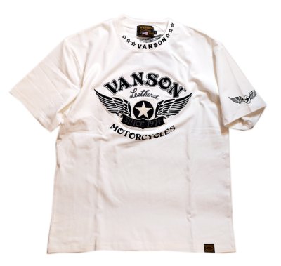 画像2: vanson  (バンソン） 刺繍  プリント Tシャツ  NVST-2218 ベア天竺