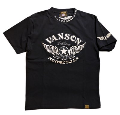画像1: vanson  (バンソン） 刺繍  プリント Tシャツ  NVST-2218 ベア天竺