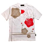 画像6: 今昔 ( KON-JAKU )   [ 松梅で縁起よこいこい  ]  プリント 刺繍 Tシャツ　KJ-22003 (6)