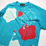 画像4: 今昔 ( KON-JAKU )   [ 松梅で縁起よこいこい  ]  プリント 刺繍 Tシャツ　KJ-22003 (4)