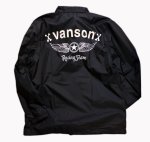 画像3: vanson （バンソン）コーチジャケット（ナイロン） NVSL-2207 ブラック (3)
