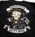 画像6: THE BRAVEMAN / BETTY BOOP コラボ   ベティー 刺繍 長袖Tシャツ BBB-2230 ブラック (6)