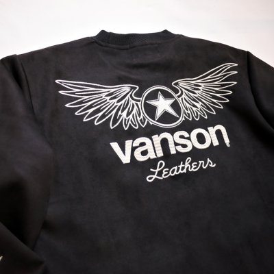 画像2: VANSON (バンソン） 起毛プレーティング(フェイクスウェード）トレーナー  刺繍  NVLT-2216