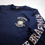 画像4: THE BRAVEMAN / BETTY BOOP コラボ   ベティー 刺繍 長袖Tシャツ BBB-2230 ネイビー (4)