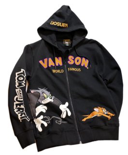 VANSON バンソン パーカー フライングファイヤースカル 刺繍