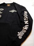 画像5: VANSON (バンソン） チェーン刺繍 ワッペン 長袖Tシャツ NVLT-2305 (5)
