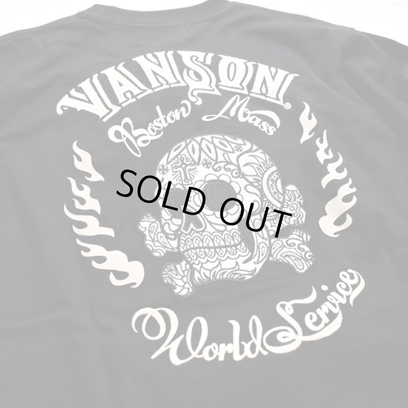 画像7: VANSON (バンソン） メキシカンスカル 刺繍 プリント 長袖Tシャツ NVLT-2304 (7)