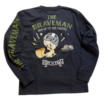 画像2: THE BRAVEMAN / トゥィーティー コラボ 長袖Tシャツ 刺繍 LTB-2302