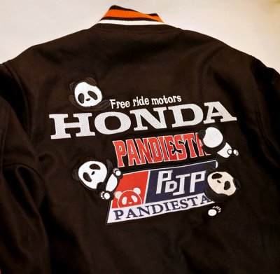 画像1: Honda Pandiesta HRC TEAM コラボ スタジアムジャンパー  592505 ブラック