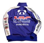 画像2: Honda Pandiesta コラボ HRC WING フルジップジャージ  592504 ブルー (2)