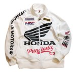 画像1: Honda Pandiesta コラボ HRC WING フルジップジャージ  592504 ホワイト (1)
