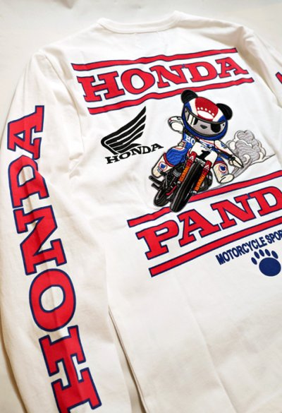 画像1: Honda Pandiesta コラボ   DARTTRACK RACE ロンT  592503 ホワイト