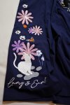 画像4: LIN (リン） Lamy and Earl  カフェパンツ(足跡に咲くハコベ) 刺繍 AL-75722 ネイビー (レディース商品） (4)