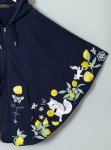 画像4: 今昔 -KON-JAKU-  檸檬のポンチョ 刺繍  KJY29124 ネイビー (4)