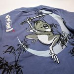 画像12: 参丸一 (サンマルイチ）[ 蛙飛び斬り ]　プリント 刺繍 Ｔシャツ SM-30606 (12)