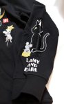 画像6: LIN (リン） Lamy and Earl  ランダムラミ ZIPパーカー ( 裏毛 ）刺繍  AL-75075 ブラック (6)