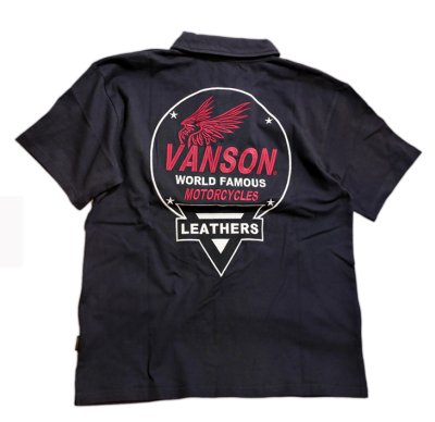 画像2: VANSON (バンソン）刺繍  半袖ポロ NVPS-2305