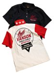 画像1: VANSON (バンソン）刺繍  半袖ポロ NVPS-2305 (1)