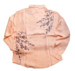 画像9: 再入荷 花旅楽団  [ 枝垂れ桜  ] 刺繍  桜ジャガード シャツ LS-003  (9)