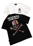 画像6: vanson  (バンソン）スカル  刺繍  （昇華転写プリント）Tシャツ  NVST-2312 ホワイト (6)